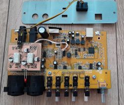 Updated electronic board with protective components.