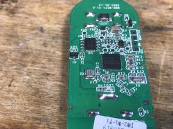Sonoff DW2-WiFi Door Sensor PCB Interior of the Sonoff DW2-WiFi door sensor with visible PCB and components.
