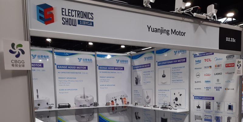 Stoisko Yuanjing Motor na Electronics Show 3. Edycja z prezentacją silników.