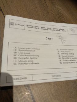 Renault Megane Dynamique 2008 - Nieustający alarm 7887 po zamknięciu pojazdu