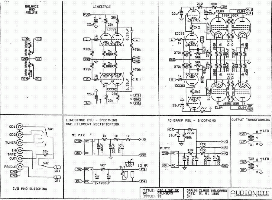 Audio Note Amplifier Construction: DIY AN Oto SE Project with EL-84 Parallel S Configurations