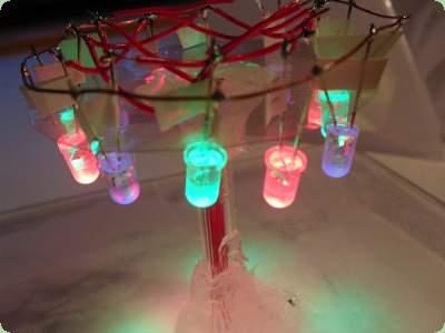 Lampka-piramidka zmieniająca kolory