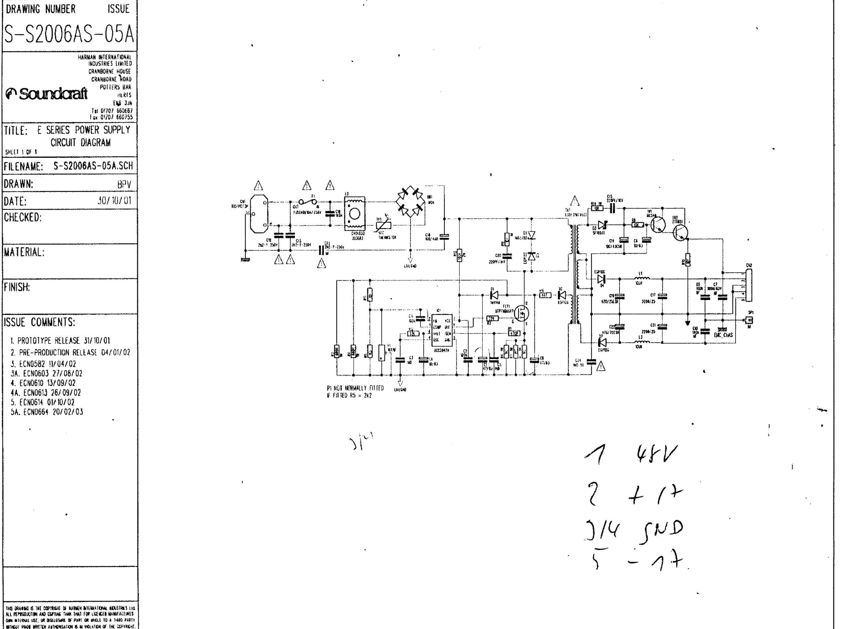 Zasilacz w Soundcraft spirit E8 - elektroda.pl