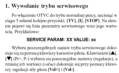 Jak wejść w tryb serwisowy telewizora UNIVERSUM FT4202?