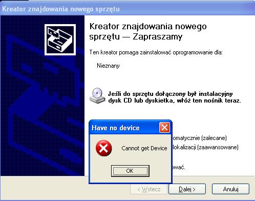 Karta TV Philips 7130 PCI - sterowniki nie instalują się na jednym komputerze