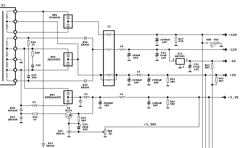 Dc 250a блок питания схема