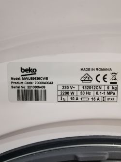 Beko MWUE9636CWE - nowa pralka nie uruchamia się, dziwny błąd?