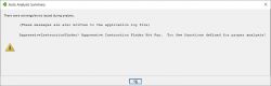 Error message in auto analysis