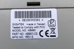 Stare programowalne klawiatury sklepowe PS/2 Gigatek KB128A i KB980 Stare programowalne klawiatury sklepowe PS/2 Gigatek KB128A i KB980