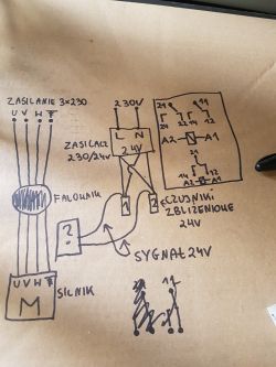 Sterowanie kierunkiem silnika + blokowanie kierunku czujnikiem zbliżeniowym Sterowanie kierunkiem silnika + blokowanie kierunku czujnikiem zbliżeniowym