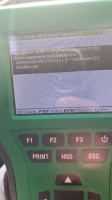 Ford Ranger 2011 2.5 cdti - ograniczenie do 2400 obrotów, kod P0107, co robić?