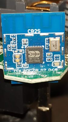 CB2S board with BK7231N chip and other electronic components.