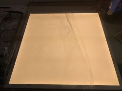 LED Panel with Warm Light Color Illuminated LED panel with warm light color