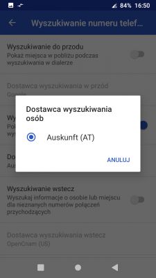 Android, a zdalne publiczne katalogi numerów telefonicznych