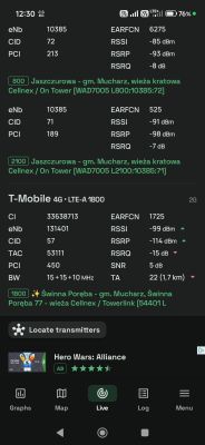 Internet 5G/LTE 49.825762,19.498262 - Play czy inny operator i ZTE MC889?