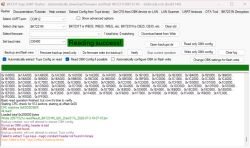 Screenshot of BK7231 Easy UART Flasher showing “Reading success!” and a read log.