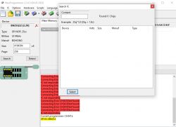 Flash Memory Detection in NeoProgrammer Screenshot of NeoProgrammer software during Flash memory detection.