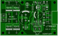 Plik PCB elektronicznego obwodu z oznaczeniami elementów.
