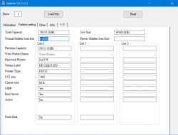 Screenshot of GetInfo V3.13.2.2 showing USB memory partition details.
