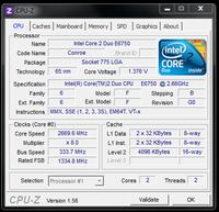 Intel C2D e6750@2.66Ghz - Podkręcanie C2D e6750 z 2.66GHz do 3.2GHz Planetside 2