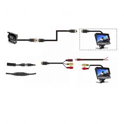 Kamera cofania, robocze - Podłączenie trzech kamer cofania do monitora z dwoma 