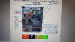 Peugeot 407 BSI 9655708580 - Pinologia zasilania oraz lini diagnostycznych