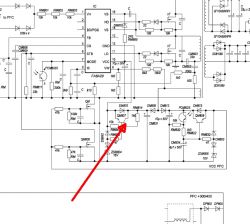 Schemat elektroniczny z zaznaczonym komponentem