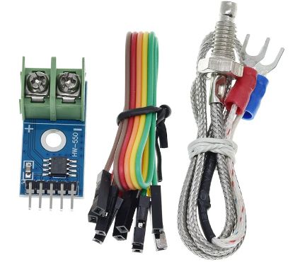 K-Type Thermocouple Kit with MAX6675 Module K-type thermocouple with MAX6675 A/D converter module, kit.