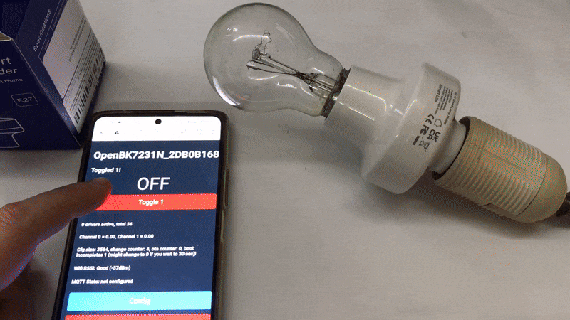 Remote control for a light bulb – TYWI-BL-E27 E27 adapter with Wi-Fi ...