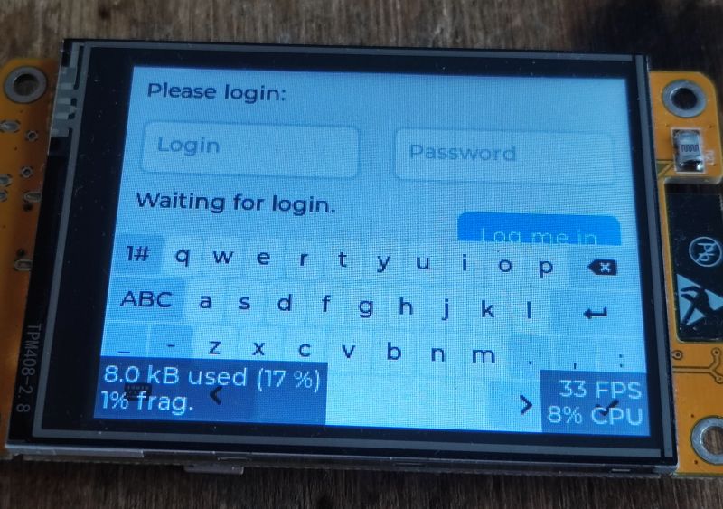 ESP32 and touch display - part 7, how to make a keyboard in LVGL? Login. ESP32 and touch display - part 7, how to make a keyboard in LVGL? Login.