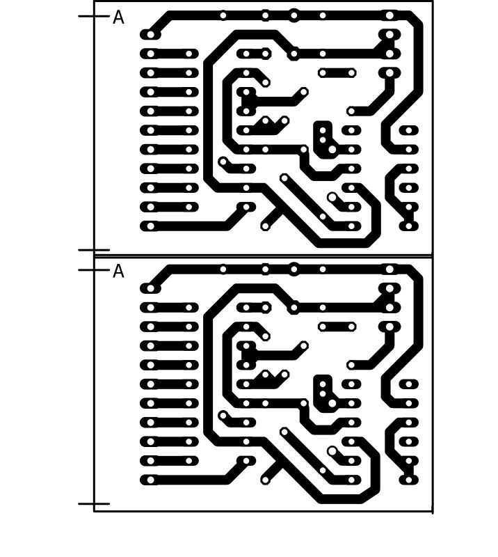 Circuit board trace schematic on a white background.