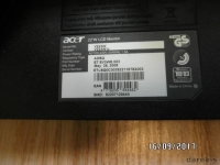 ACER V223Wb - brak obrazu, podświetlania, Led miga niebiesko-pomarańczowo.