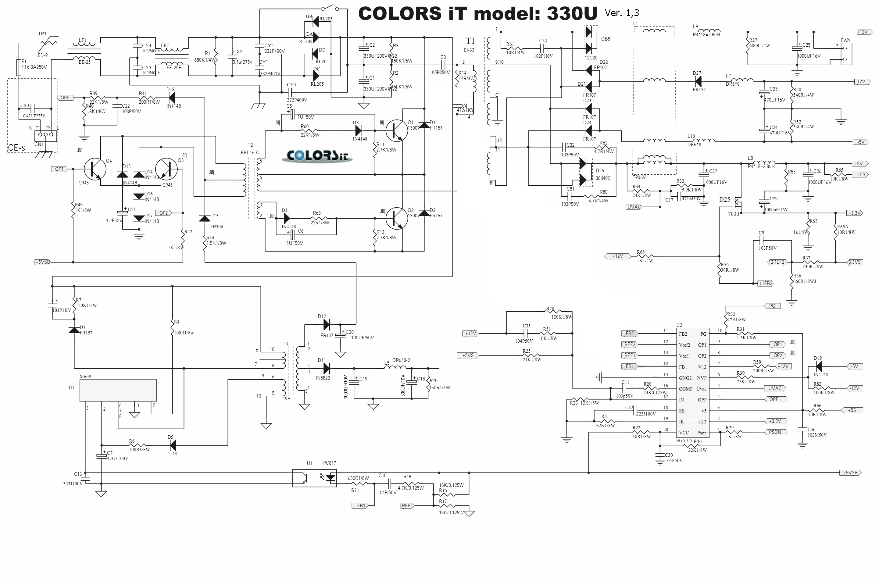 [Rozwiązano] Szukam schematu zasilacza ATX nBase N-Power 600W z układem ...