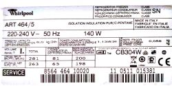 Accessing and Identifying Correct Thermostat Model for Whirlpool ART 464/5 CB304W Refrigerator Accessing and Identifying Correct Thermostat Model for Whirlpool ART 464/5 CB304W Refrigerator