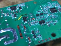 WS-05H1 Circuit Board with Components Close-up of WS-05H1 circuit board with visible electronic components