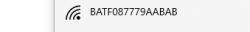 Wi-Fi icon and text BATF087779AABAB.