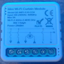 Mini Wi-Fi Curtain Module with label Mini Wi-Fi Curtain Module with technical label