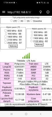 Lokalizacja ZTE MF258K pomiędzy dwoma BTS-ami vs. odizolacja oraz wybór anteny LTE Signaflex
