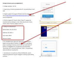 Instrukcje konfiguracji dostępu do kamer IP przez przeglądarkę Internet Explorer.