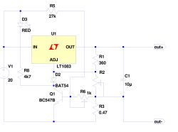 Regulacja prądu w zasilaczu stabilizowanym z LM317