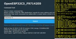 Screenshot of OpenESP32C3 tool showing terminal logs.