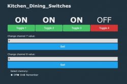 Kitchen_Dining_Switches Interface Room switch interface with four buttons and memory option
