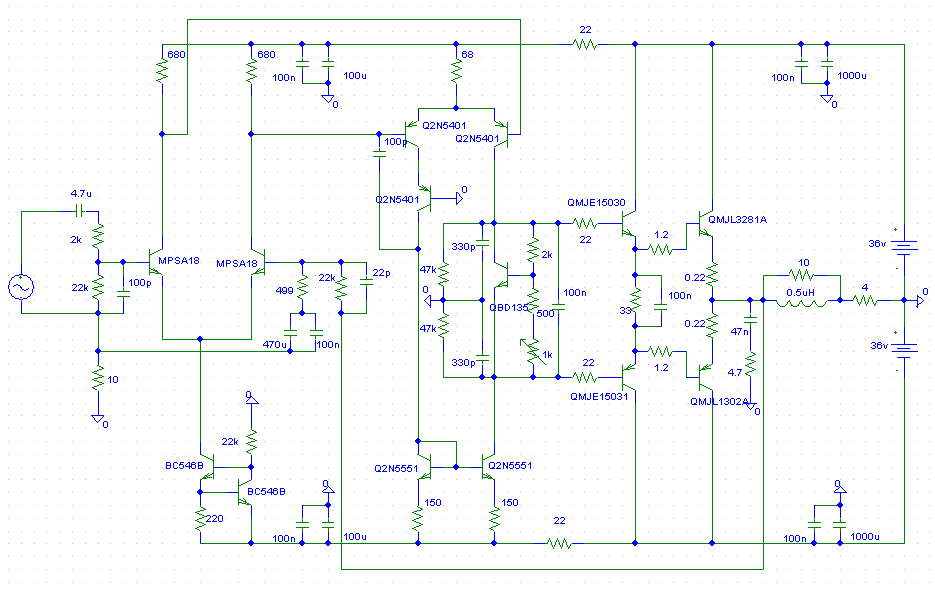 Symasym na 2SC5200/2SA1943 zasilany +/-70V - zmiany w schemacie?