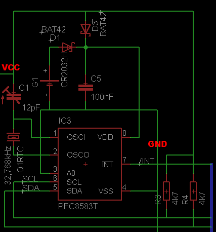 Połączenie pcf8583 z mikrokontrolerem AVR