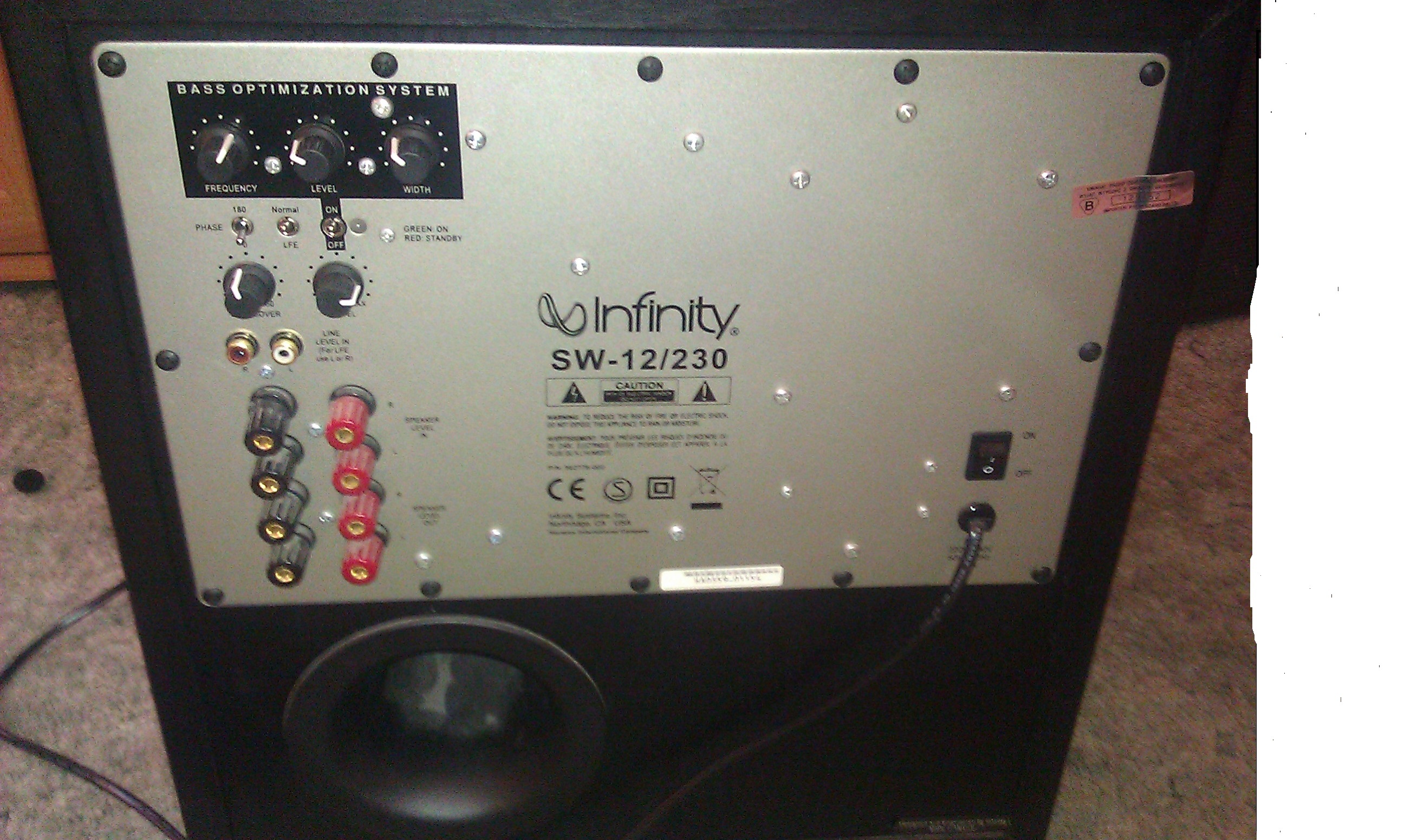 [Sprzedam] Infinity sw 12+ technics su-v570+akai cd-37+2 kolumny magnat ...