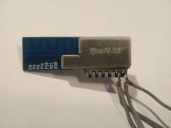 Electronic module with fjkw/9.22 marking and wires