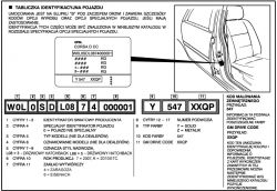 Opel Insignia 2011 - Lokalizacja i odczytanie numeru lakieru