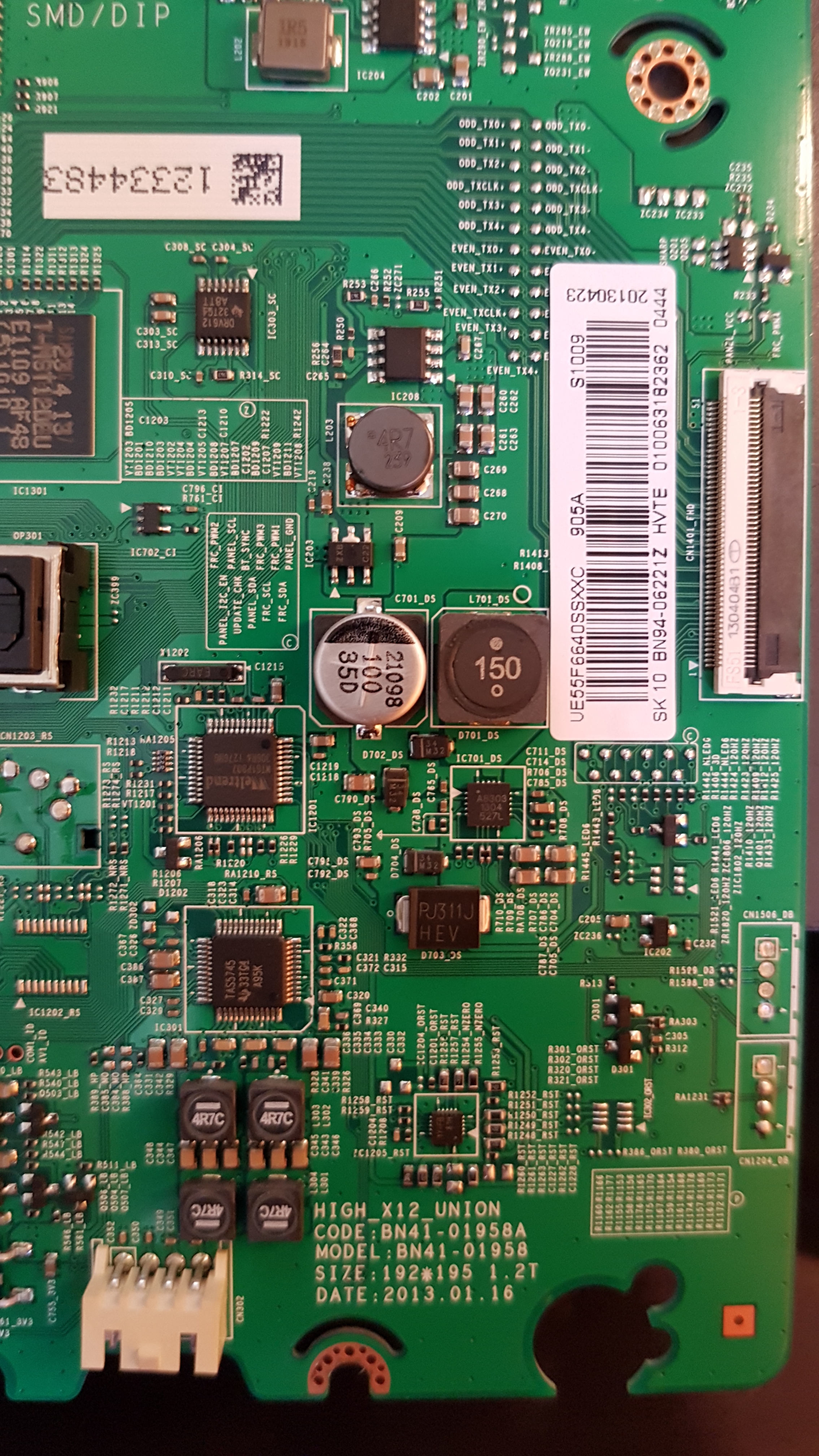 Wsad pamięci Winbond 25Q40CL do TV SAMSUNG UE55F6640, BN9406221Z