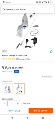 Czy antena na zdjęciu nadaje się do odbioru radia w centrum Grudziądza?