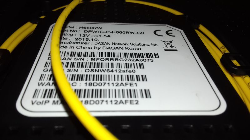 Can't Log in to DASAN H660RW Router Page: Tried Admin/User/1234 Passwords & Connected by Cable Can't Log in to DASAN H660RW Router Page: Tried Admin/User/1234 Passwords & Connected by Cable